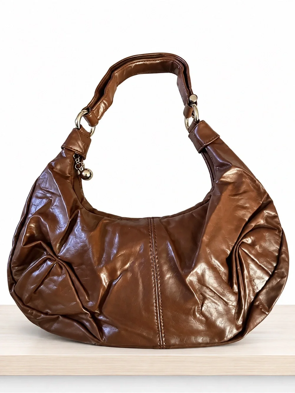 Brown Hobo Shoulder Bag - small